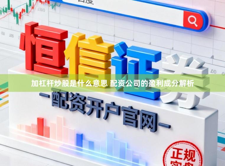 加杠杆炒股是什么意思 配资公司的盈利成分解析